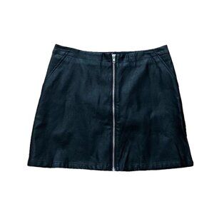 Commense Mini Skirt Womens Large Patent Faux Leather Zipper Party NWT